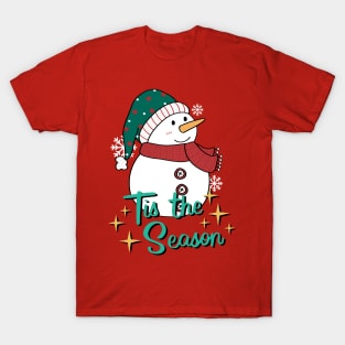 Cute Snowman waiting for Christmas T-Shirt